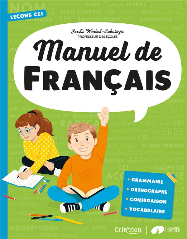 Manuel de français ; CE1 ; leçons - flash vidéo