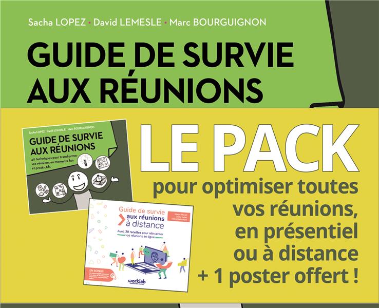 Pack guide de survie aux réunions et guide de survie aux réunions à distance - flash vidéo