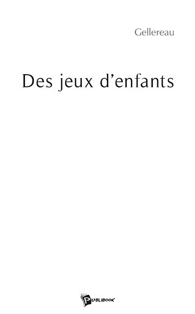Des jeux d'enfants
