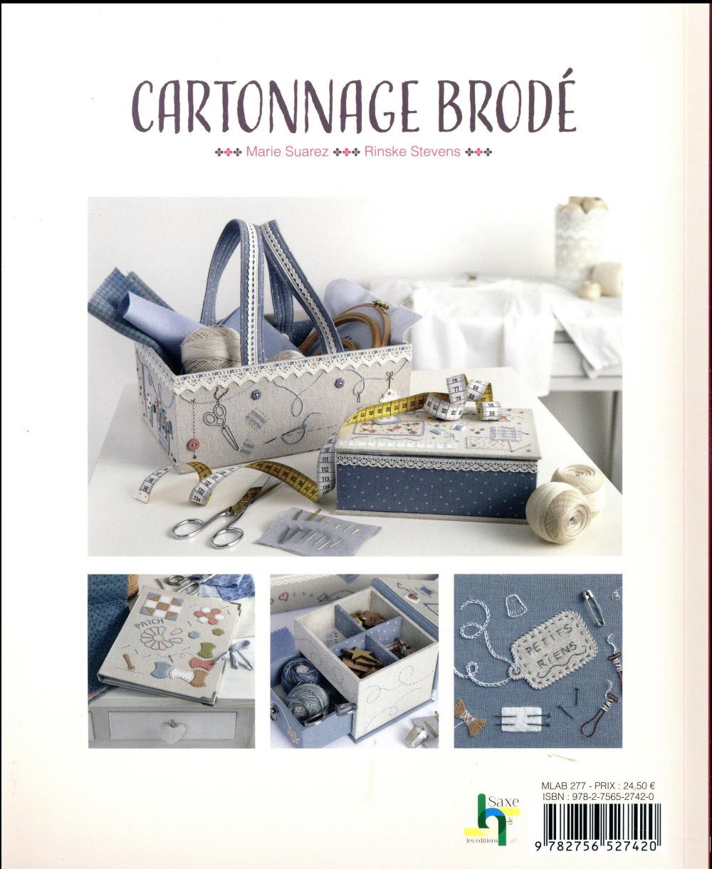 Cartonnage brodé