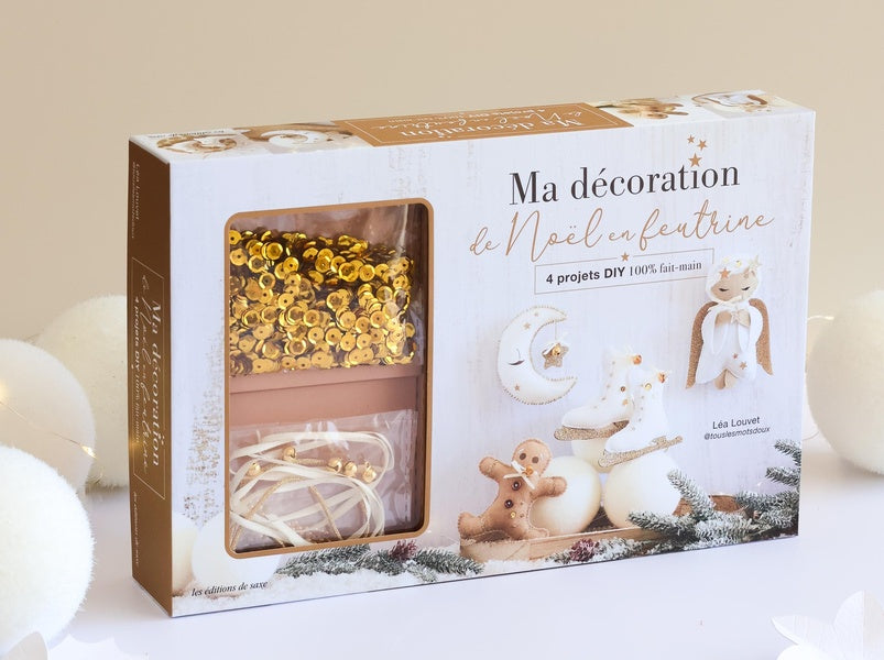 Coffret ma décoration de Noël en feutrine : 4 projets DIY 100% fait-main