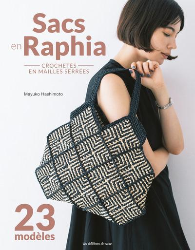Sacs en raphia crochetés en mailles serrées
