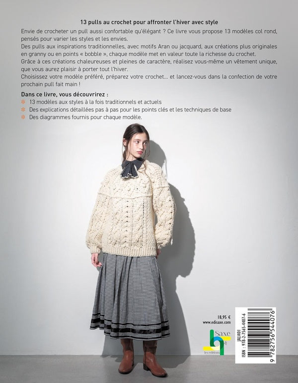Pulls crochet col rond - 13 modeles intemporels