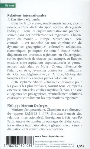 Relations internationales Tome 1 ; questions régionales