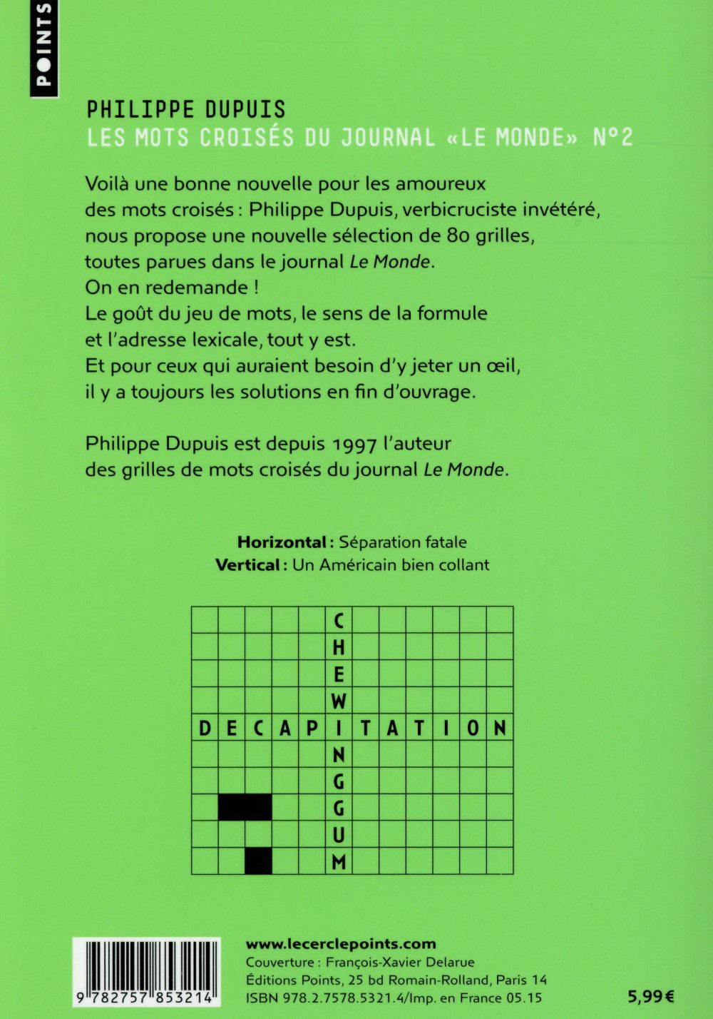 Les mots croisés du journal "le Monde" Tome 2 ; 80 grilles
