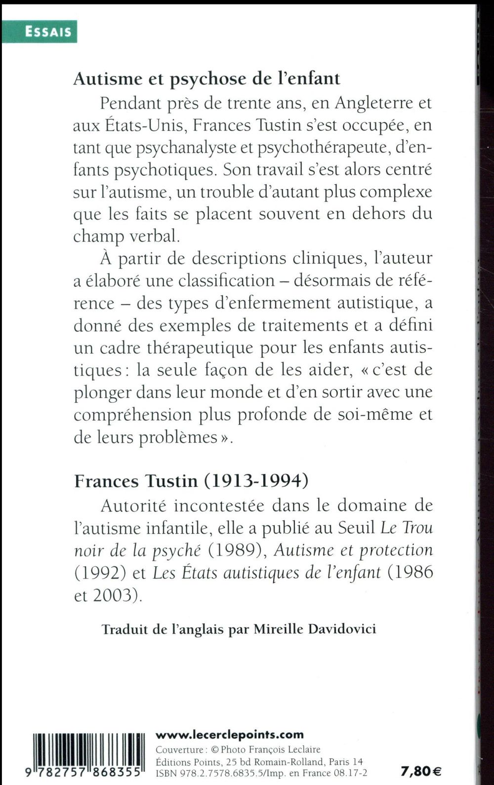 Autisme et psychose de l'enfant