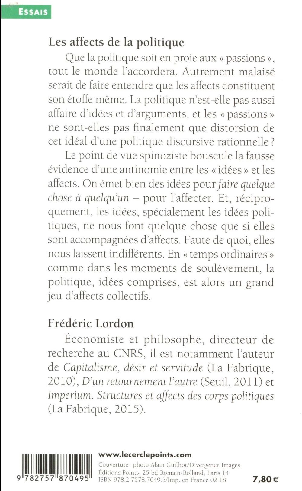 Les affects de la politique
