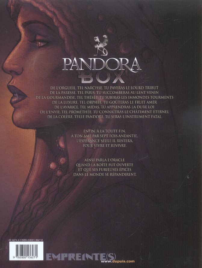 Pandora box Tome 1 : l'orgueil