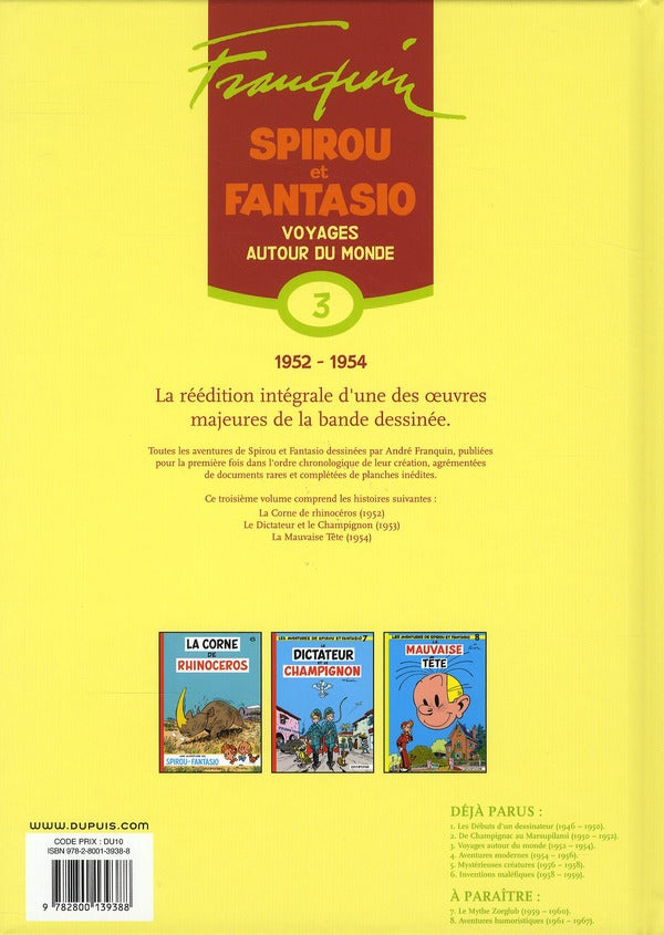 Spirou et Fantasio : Intégrale vol.3 : voyages autour du monde (1952-1954)