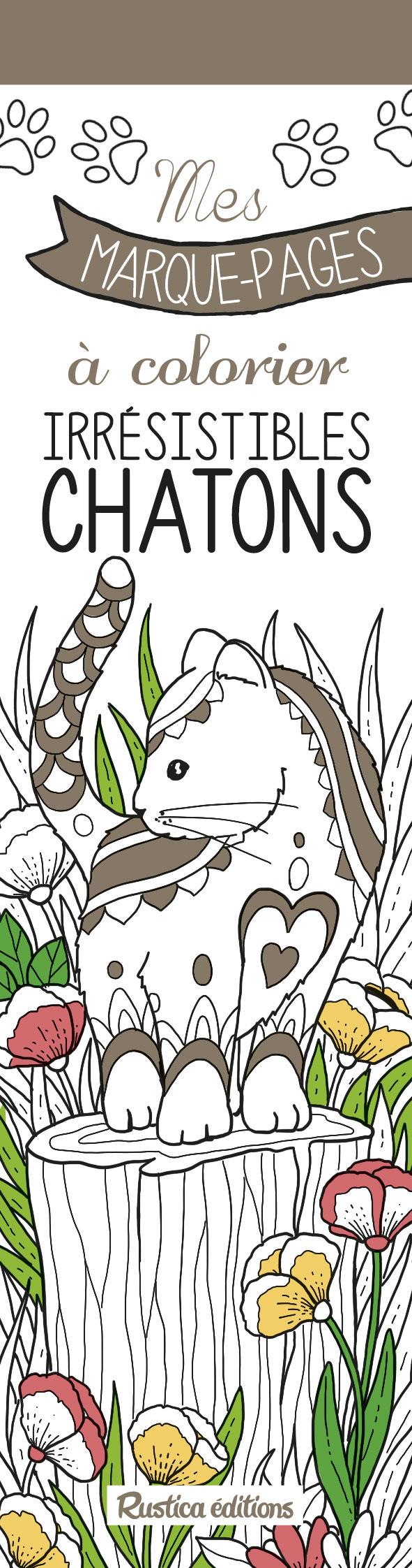 Mes marques-pages à colorier : irrésistibles chatons - flash vidéo