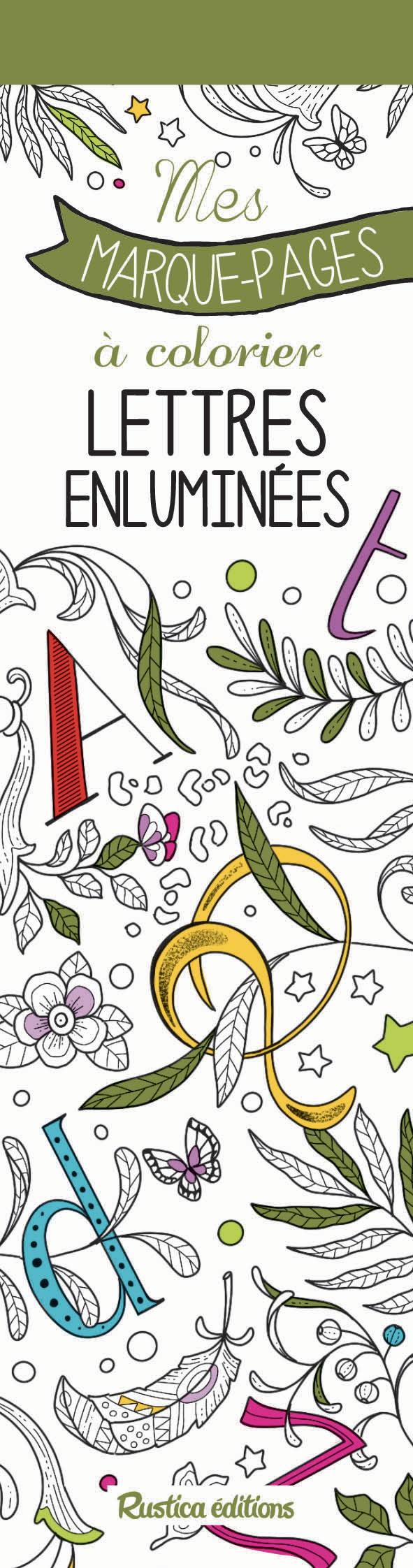 Mes marques-pages à colorier : lettres enluminées - flash vidéo