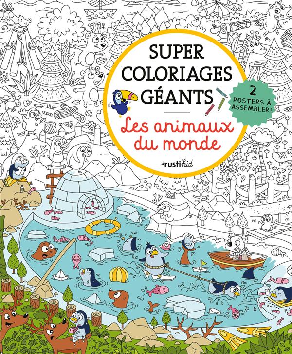 Super coloriages géants : les animaux du monde - flash vidéo
