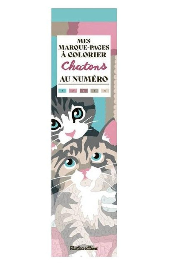 Mes marques-pages à colorier au numéro : Chatons