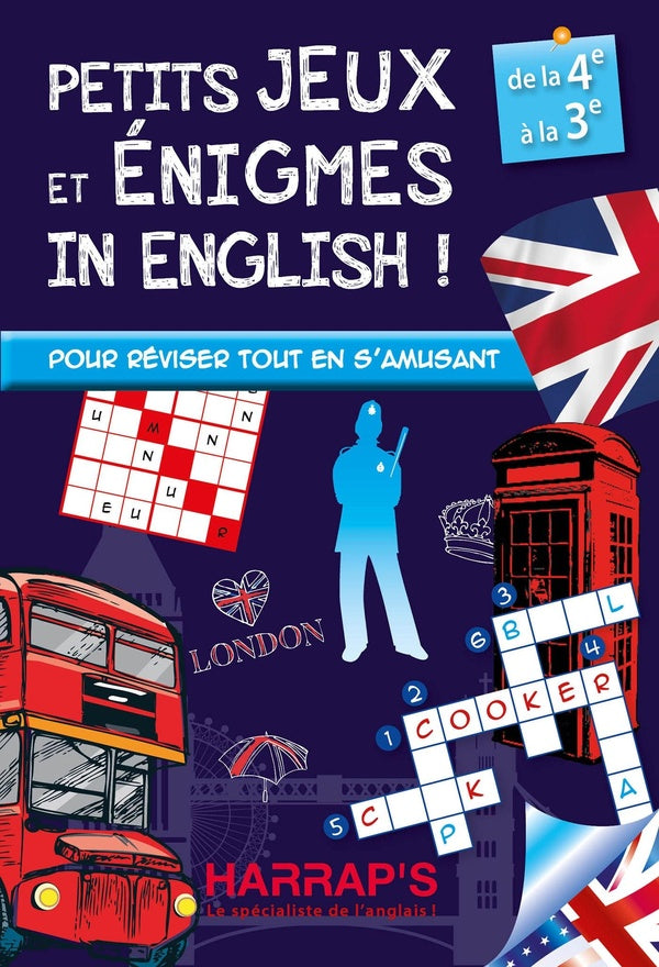 Harrap's Cahier de vacances : petits jeux et petites énigmes 100 % british ; 4ème/3ème