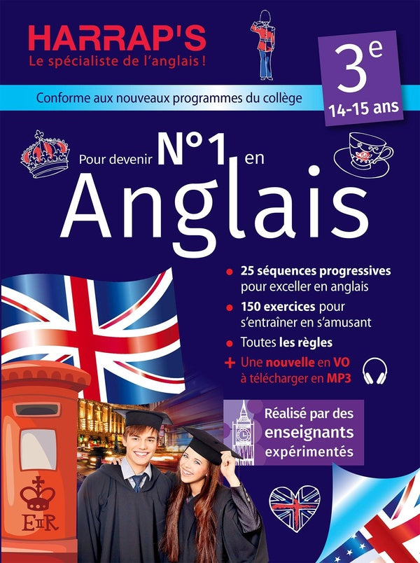 Harrap's Cahier de vacances : pour devenir n°1 en anglais ; 3e