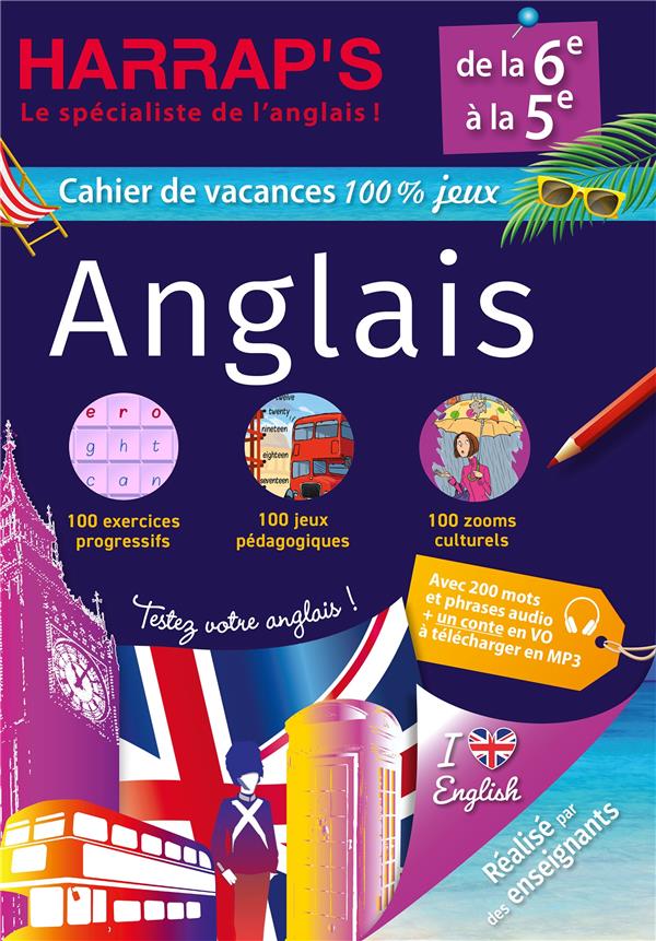 Harrap's Cahier de vacances : anglais ; de la 6e à la 5e