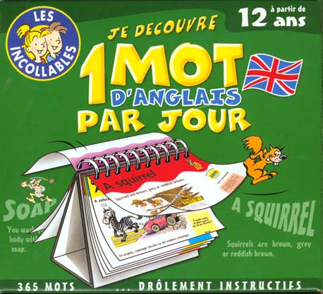 Un mot par jour ; un mot d'anglais par jour 12 ans