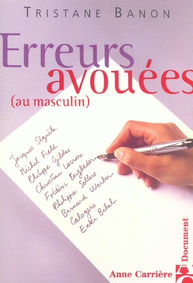 Erreurs avouees