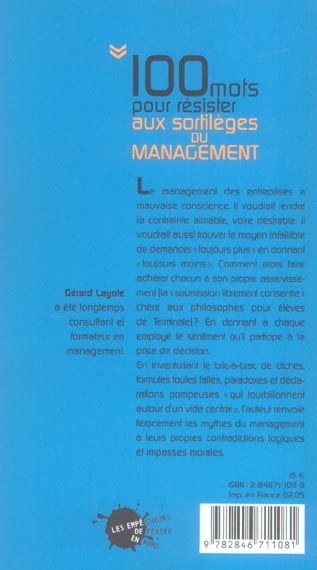 100 mots pour resister aux sortileges du management