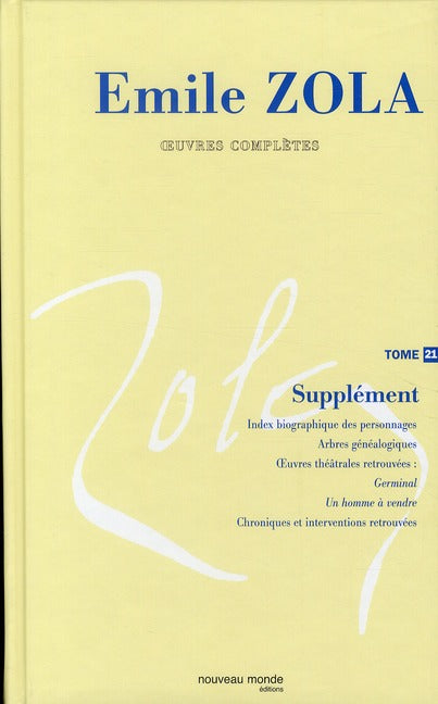 Oeuvres complètes Tome 21