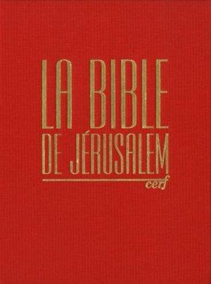 Bible jerusalem - format major, reliure rigide toile rouge, coffret rigide