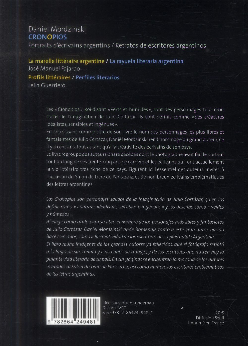 Cronopios ; portraits d'écrivains argentins