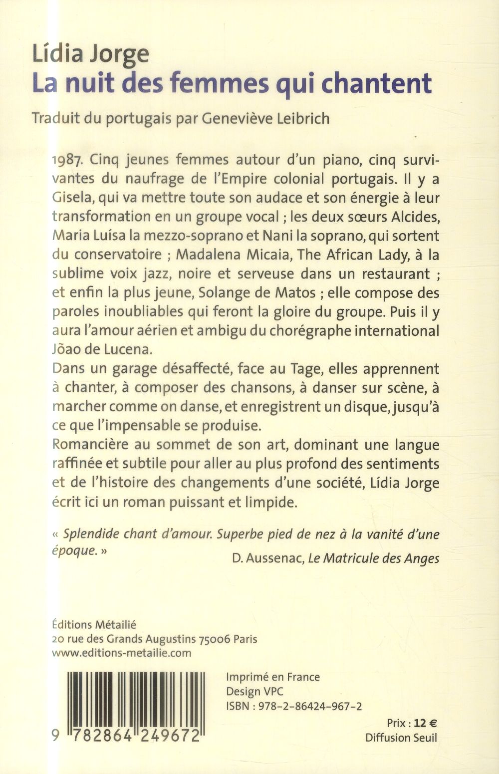 La nuit des femmes qui chantent