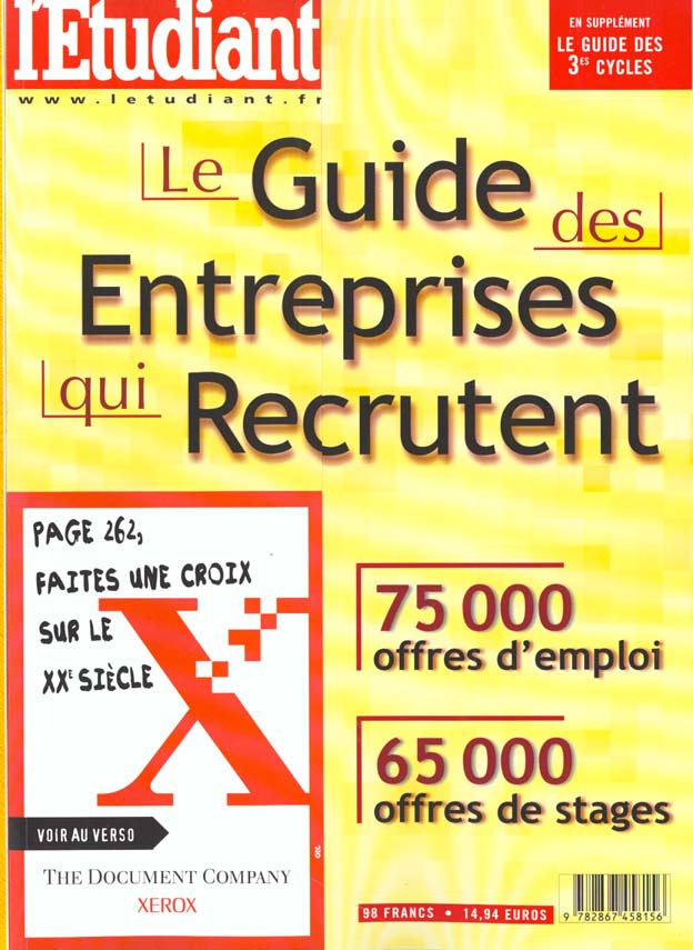 Guide des entreprises qui recrutent 1999