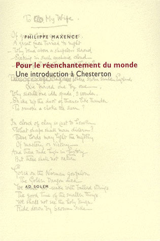 Pour le réenchantement du monde ; une introduction à Chesterton