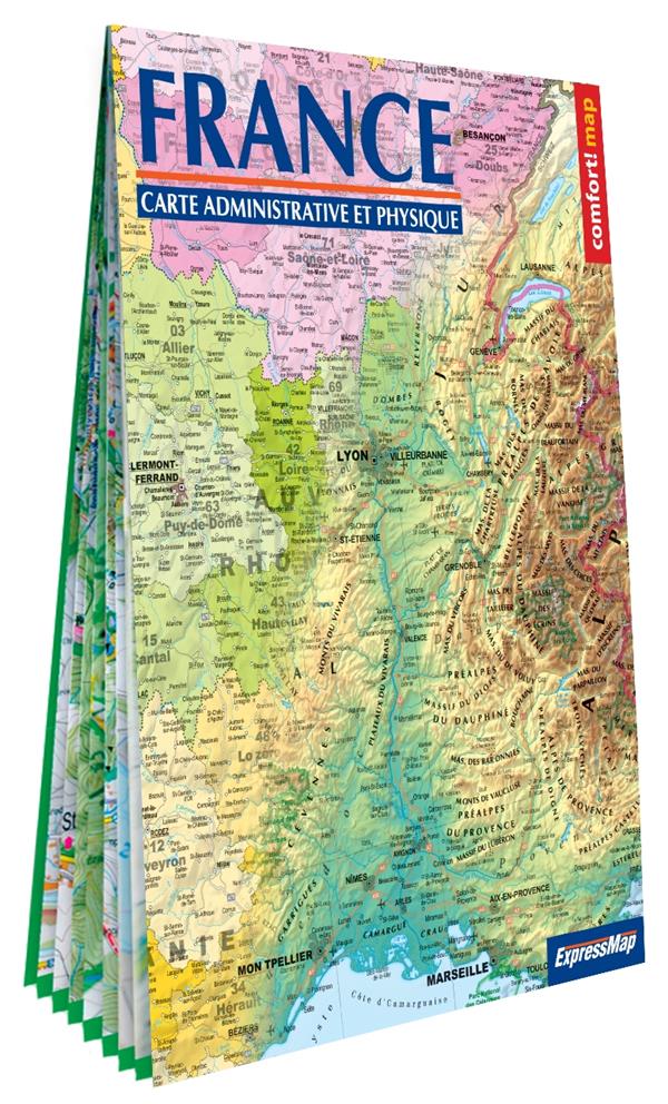 France : carte administrative et physique (édition 2023) - flash vidéo
