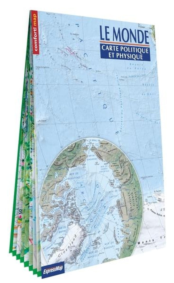 Le monde : Carte politique et physique (édition 2025)