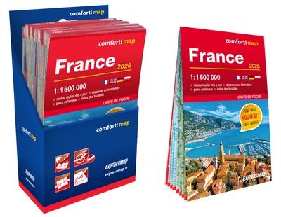 Display 10+1 france 1/1.600.000 (carte poche format laminee)