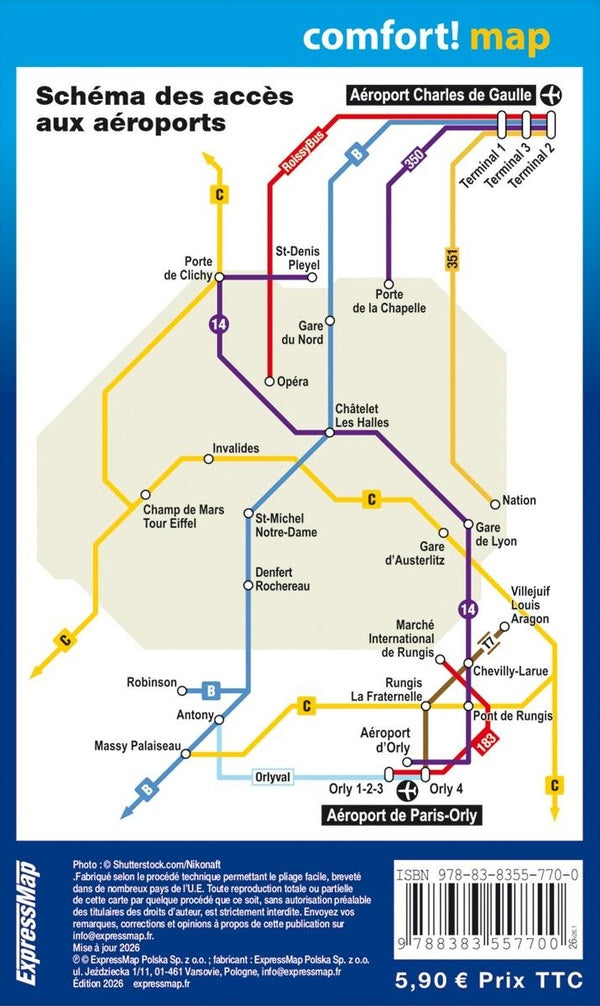 Plan des transports en commun de Paris (édition 2026)