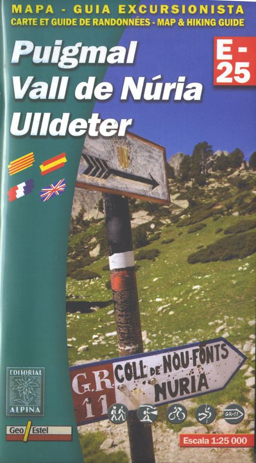 Aed e-25 puigmal/vall de nuria/ulldeter 1/25.000