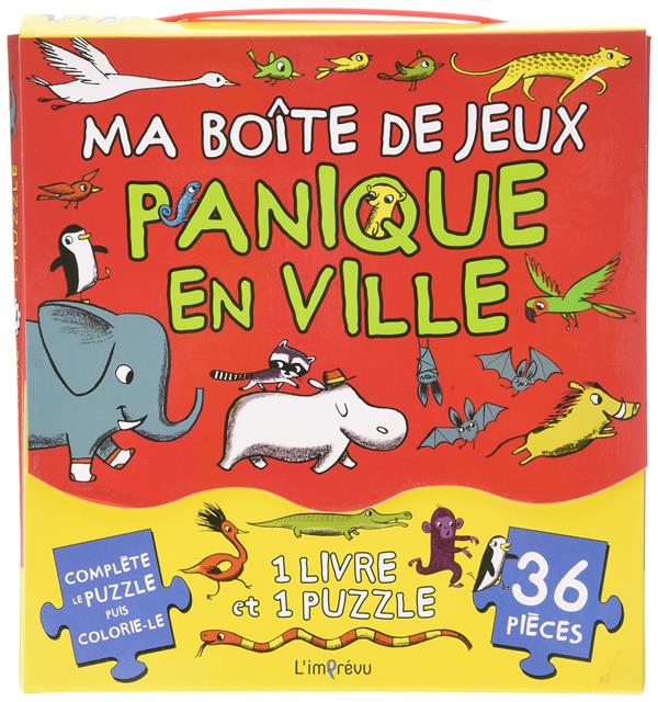Ma boîte de jeux panique en ville ; 1 livre et un puzzle - flash vidéo
