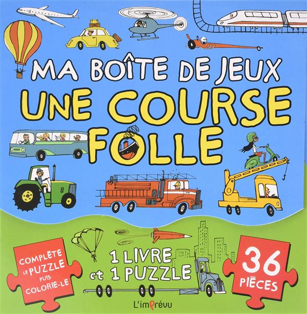 Ma boîte de jeux ; une course folle ; 1 livre et 1 puzzle - flash vidéo