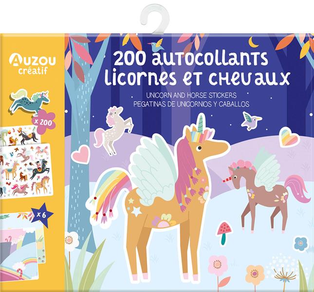 200 autocollants licornes et chevaux - flash vidéo