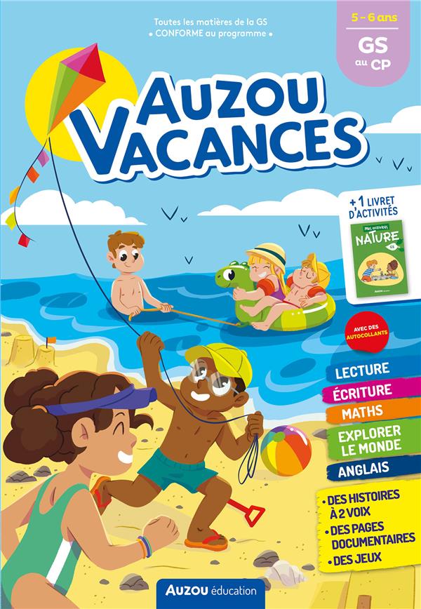 Cahier de vacances : Auzou vacances ; de la GS au CP - flash vidéo