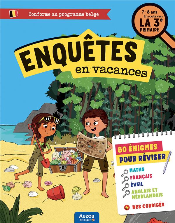 Cahier de vacances : enquêtes en vacances ; en route vers la 3e primaire - flash vidéo