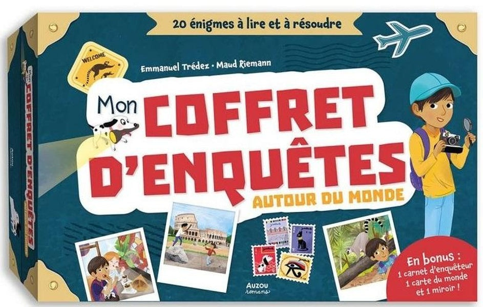 Mon coffret d'enquêtes autour du monde : 20 énigmes à lire et à résoudre - flash vidéo