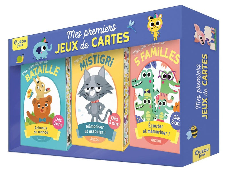 Mes premiers jeux de cartes : bataille, mistigri, 5 familles - flash vidéo