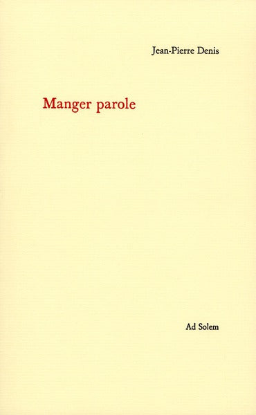 Manger parole