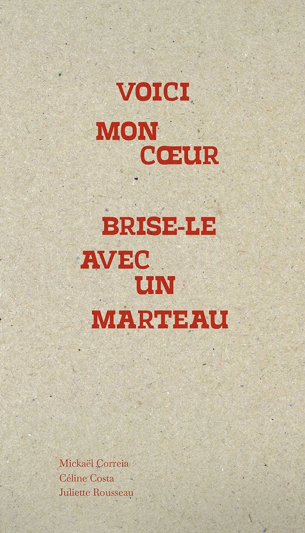 Voici mon coeur, brise-le avec un marteau : Recueil d'adufe