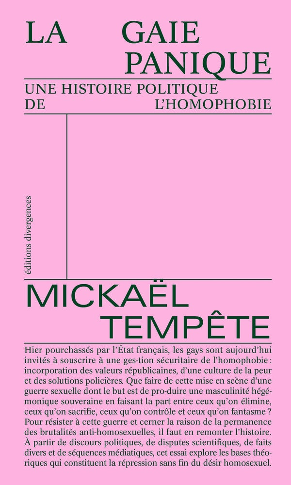 La gaie panique : Une histoire politique de l'homophobie