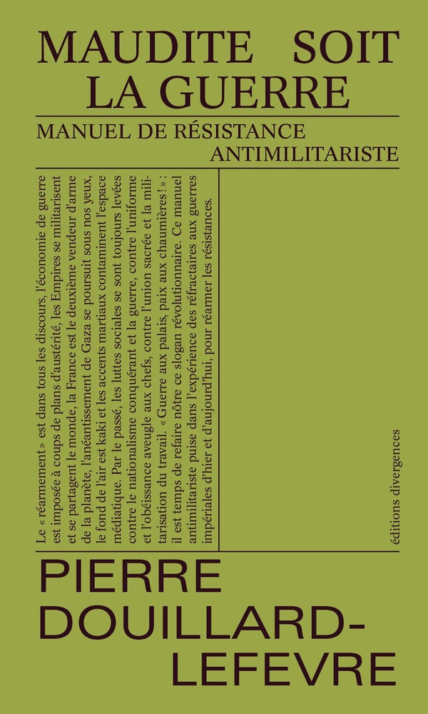 Maudite soit la guerre : Manuel de résistance antimilitariste
