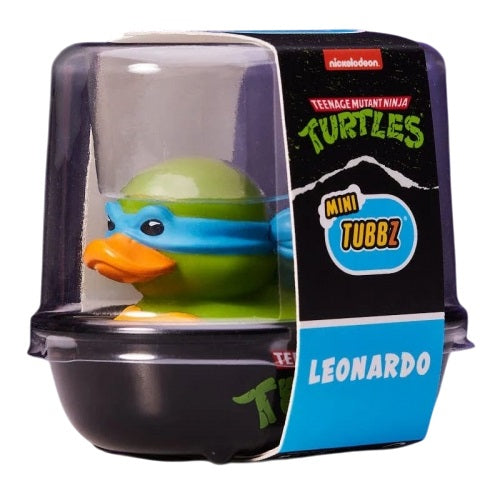Numskull - Mini TUBBZ Canard de bain - Tortues Ninja - Leonardo (Édition baignoire) - 8cm - flash vidéo