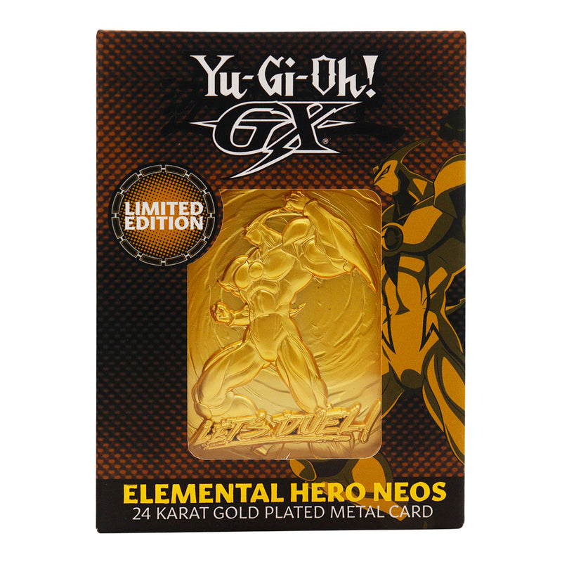 Yu-Gi-Oh! GX - Lingot Plaqué Or 24 Carats "Neos, Héros Elémentaire" en Édition Limitée