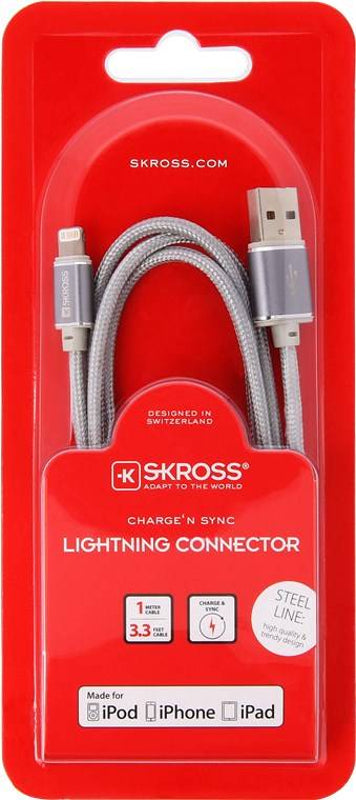Skross Charge'n Sync Lightning Connector Steel Line