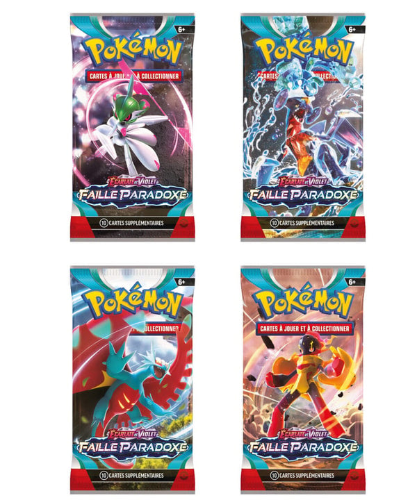 Pokémon JCC - Écarlate et Violet - Pack de Booster Blister Faille Paradoxe (1 Booster aléatoire) - flash vidéo