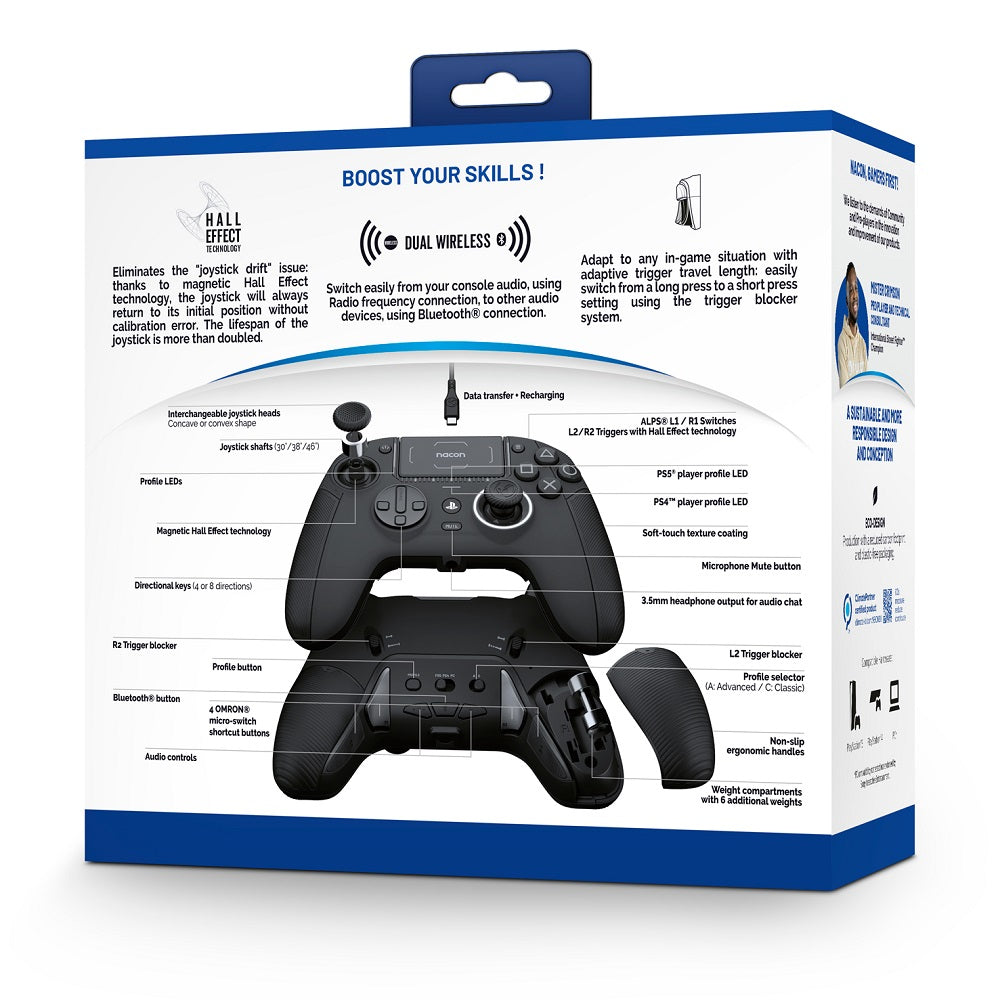 Nacon - Manette Sans Fil Noire Revolution Pro 5 pour PS4 et PS5